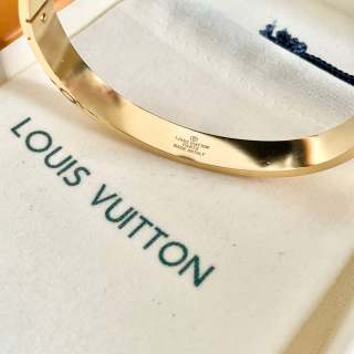 Louis Vuitton Star Blossom Engraved Cuff Bracelet