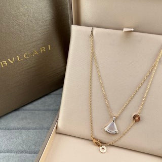 Bvlgari Colorful Fan Pendant Necklace – Elegant Luxury Jewelry