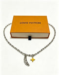 Louis Vuitton Monogram Crescent Charm Necklace